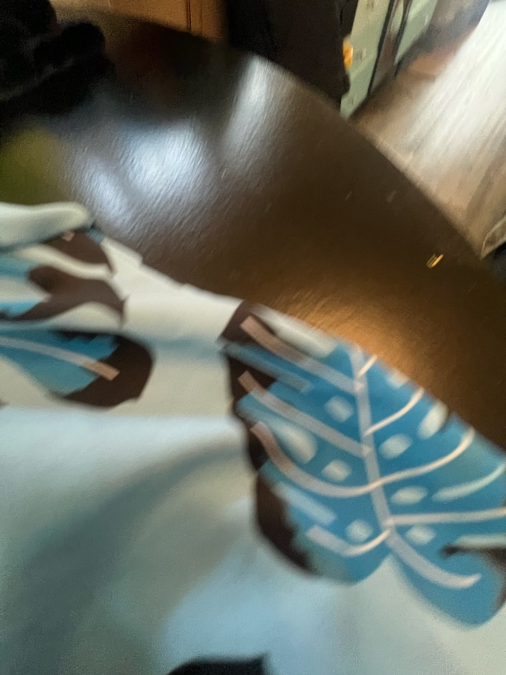 Rosegal Blue and Black Tropical Print Women's Swimwear